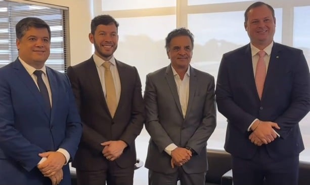 Maturano, Arnaldinho, Aécio e Victor em encontro em Brasília (foto: Instagram)
